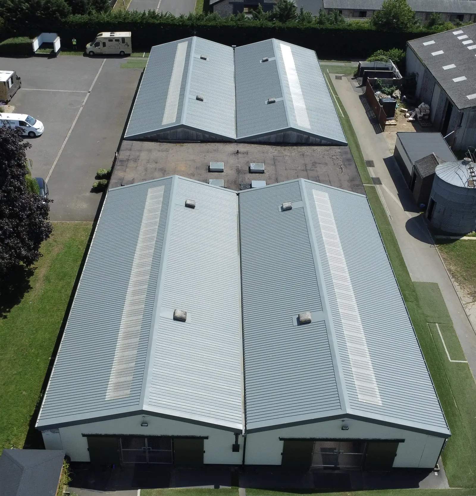 Over The Ridge Roofing project with newly installed metal roofing