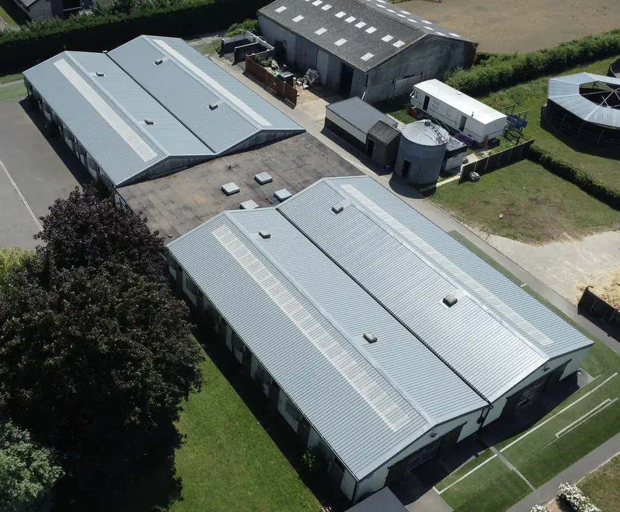 Stable and yard buildings near Newmarket fitted with new roofing by Over The Ridge Roofing