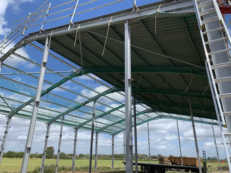 Over The Ridge steel frame industrial roofing and cladding project